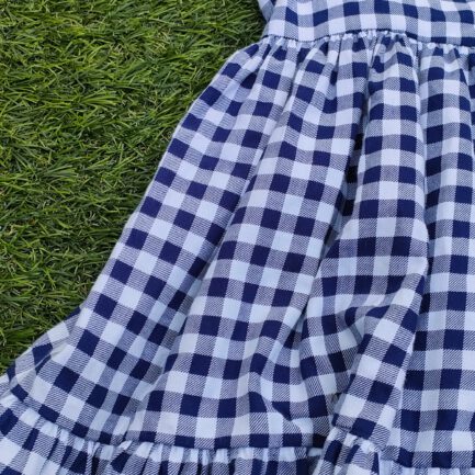 mt 122/128 Jurk ruiten blauw