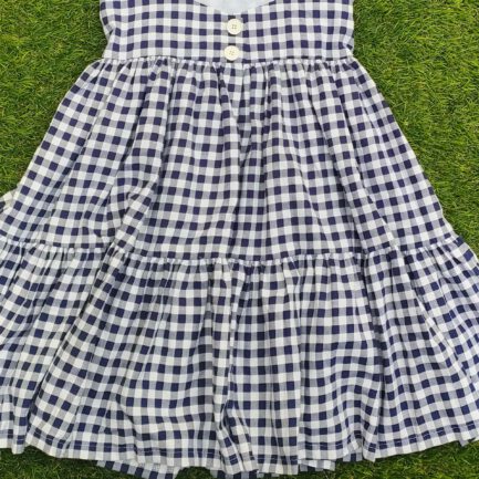 mt 122/128 Jurk ruiten blauw